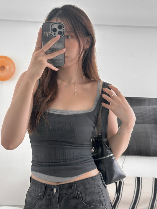 Scoop neck tank top