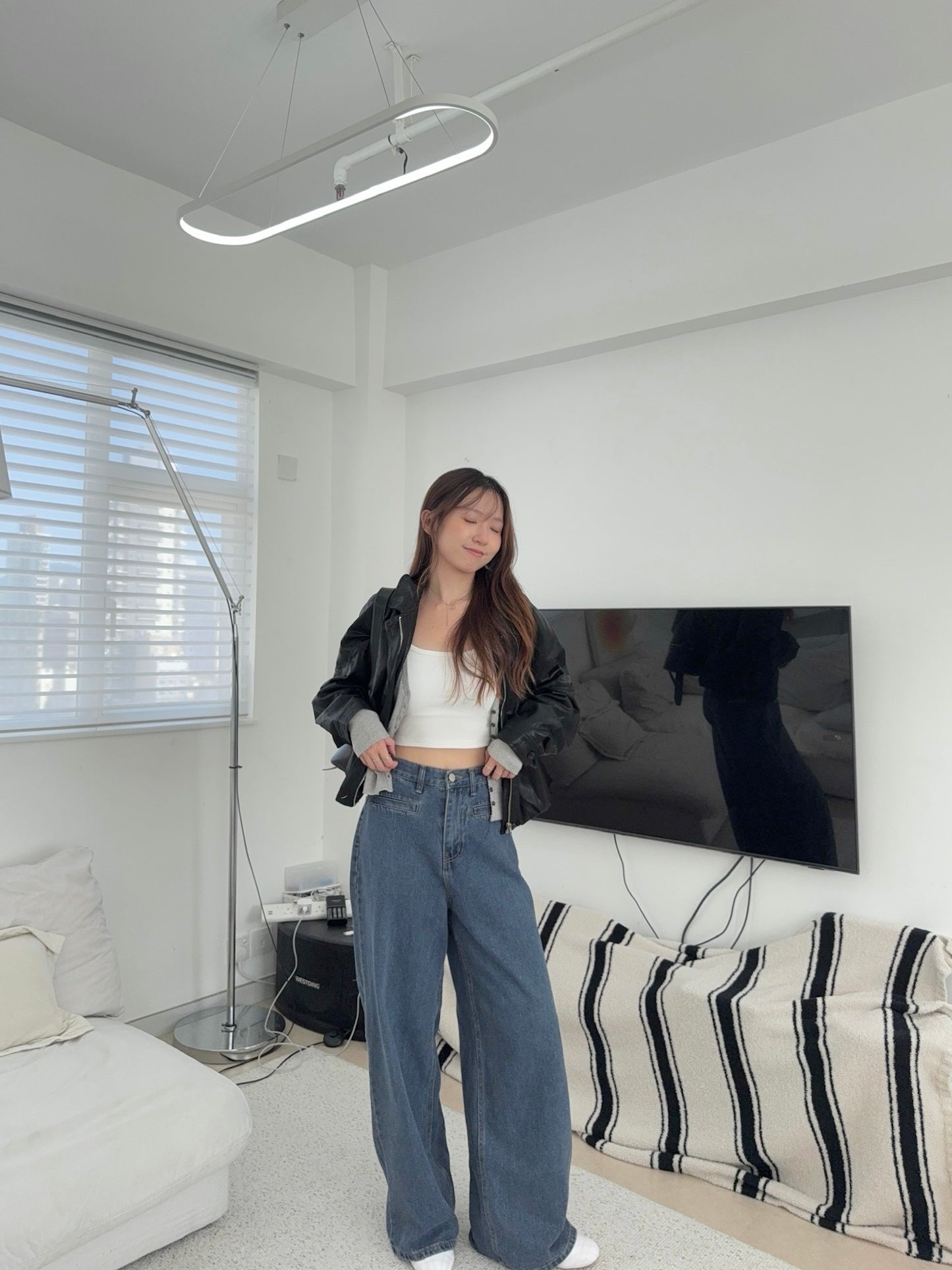 2米長腿！高腰軟身牛仔褲