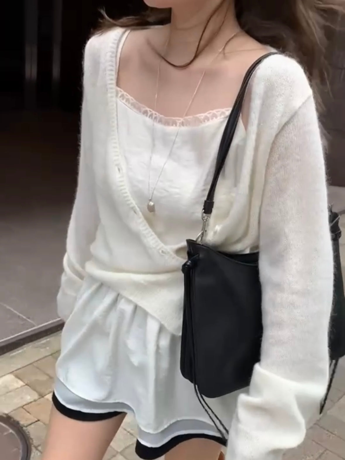 See through button-up Sweater