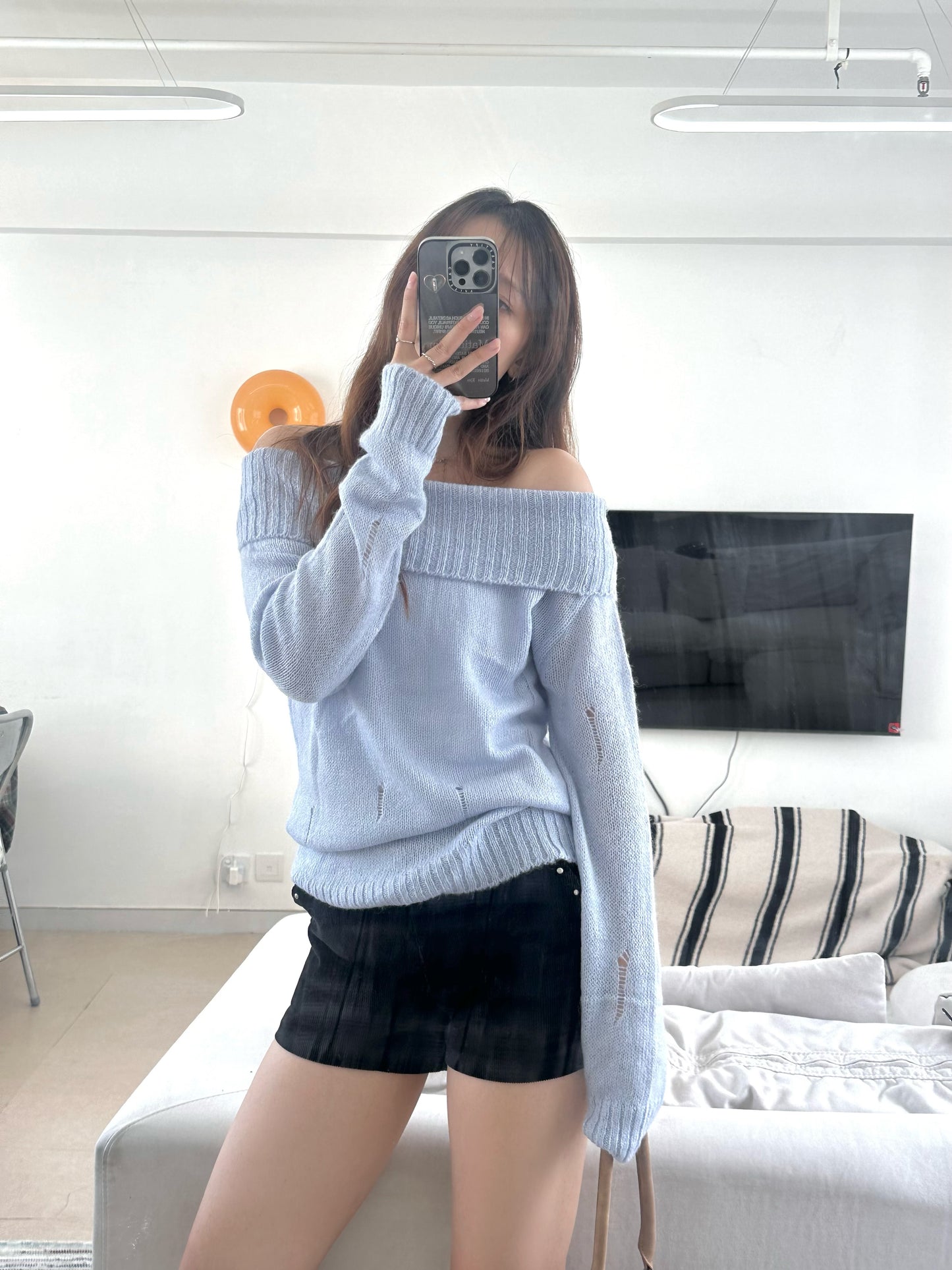 Corduroy Stud Shorts