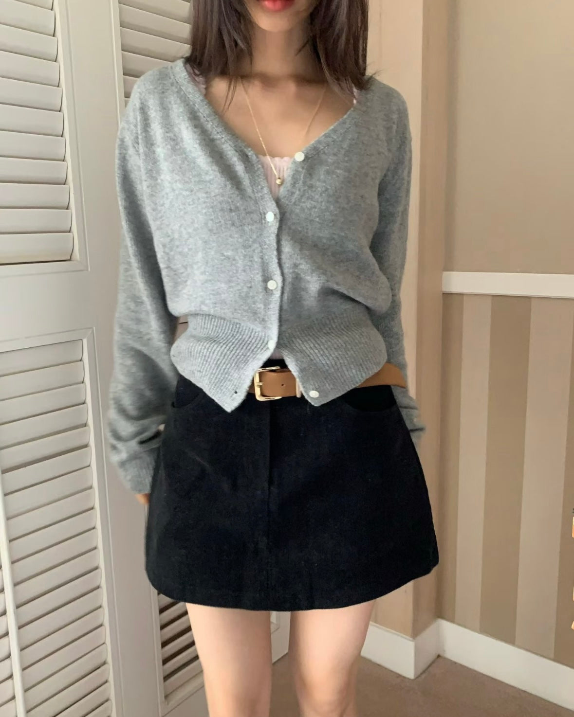 V neck cardigan