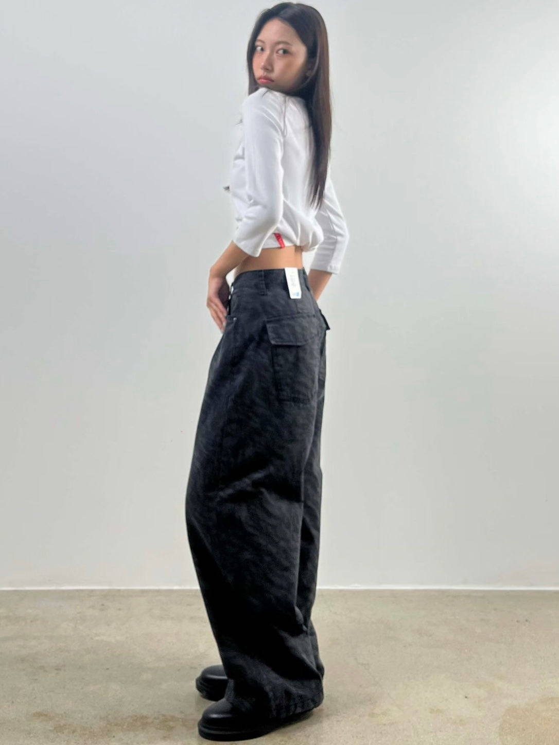 Flap Pocket Tiger Stripes Jeans