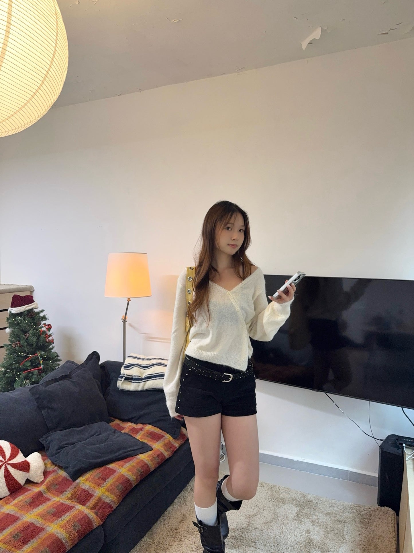 See through button-up Sweater