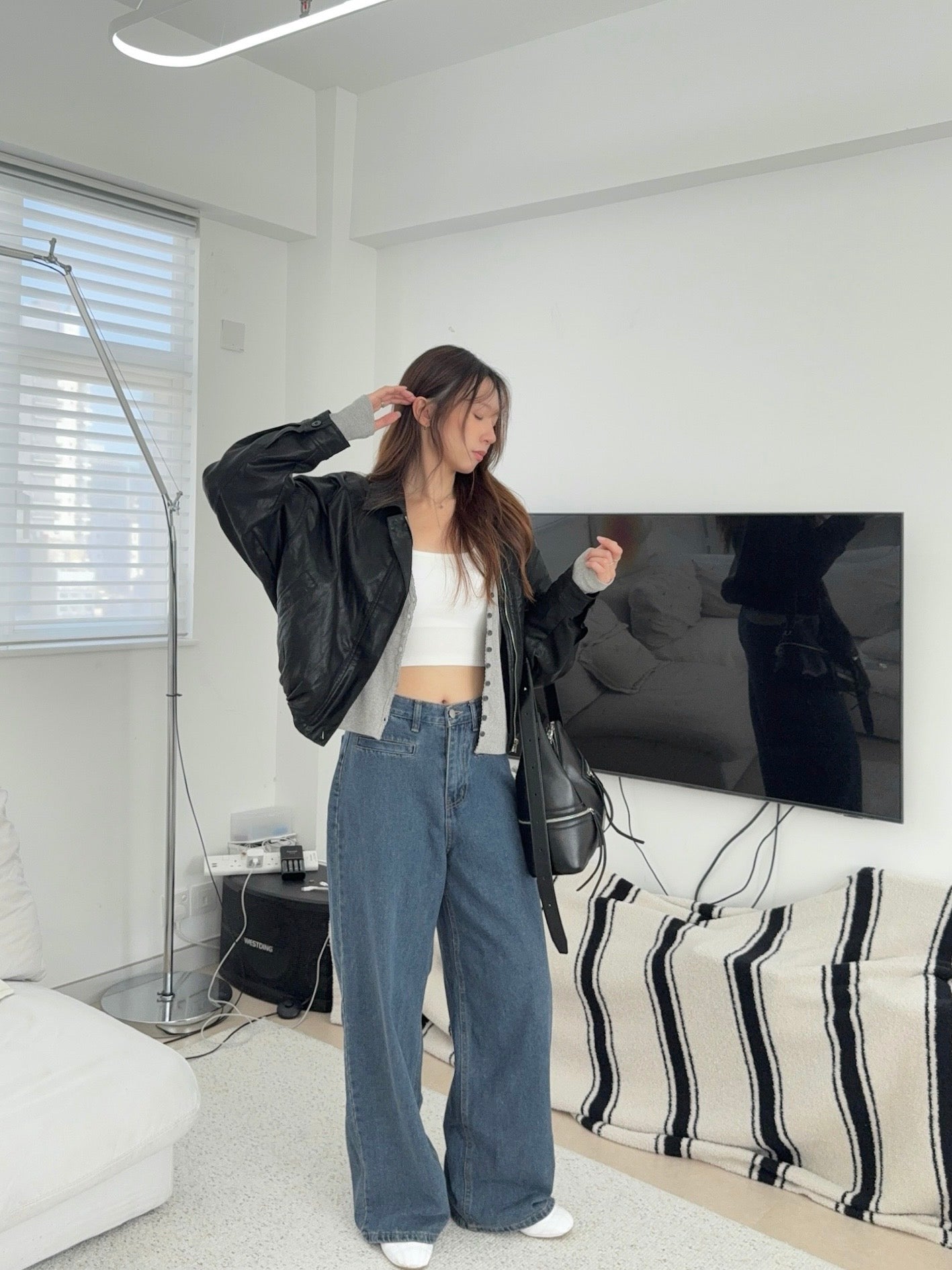 2米長腿！高腰軟身牛仔褲