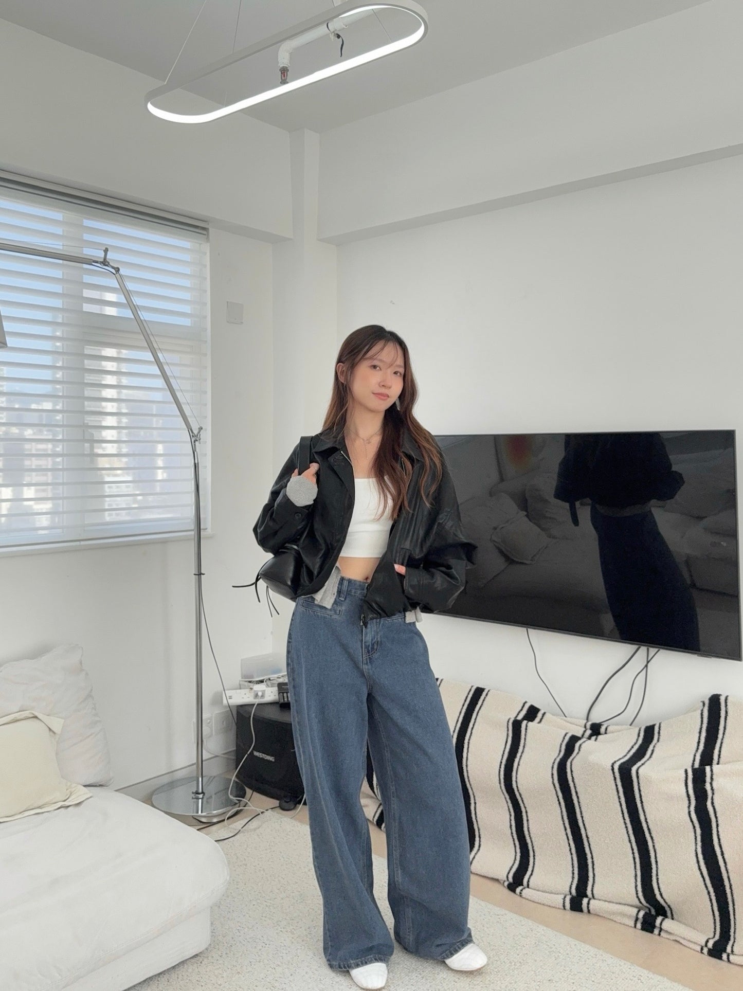 2米長腿！高腰軟身牛仔褲