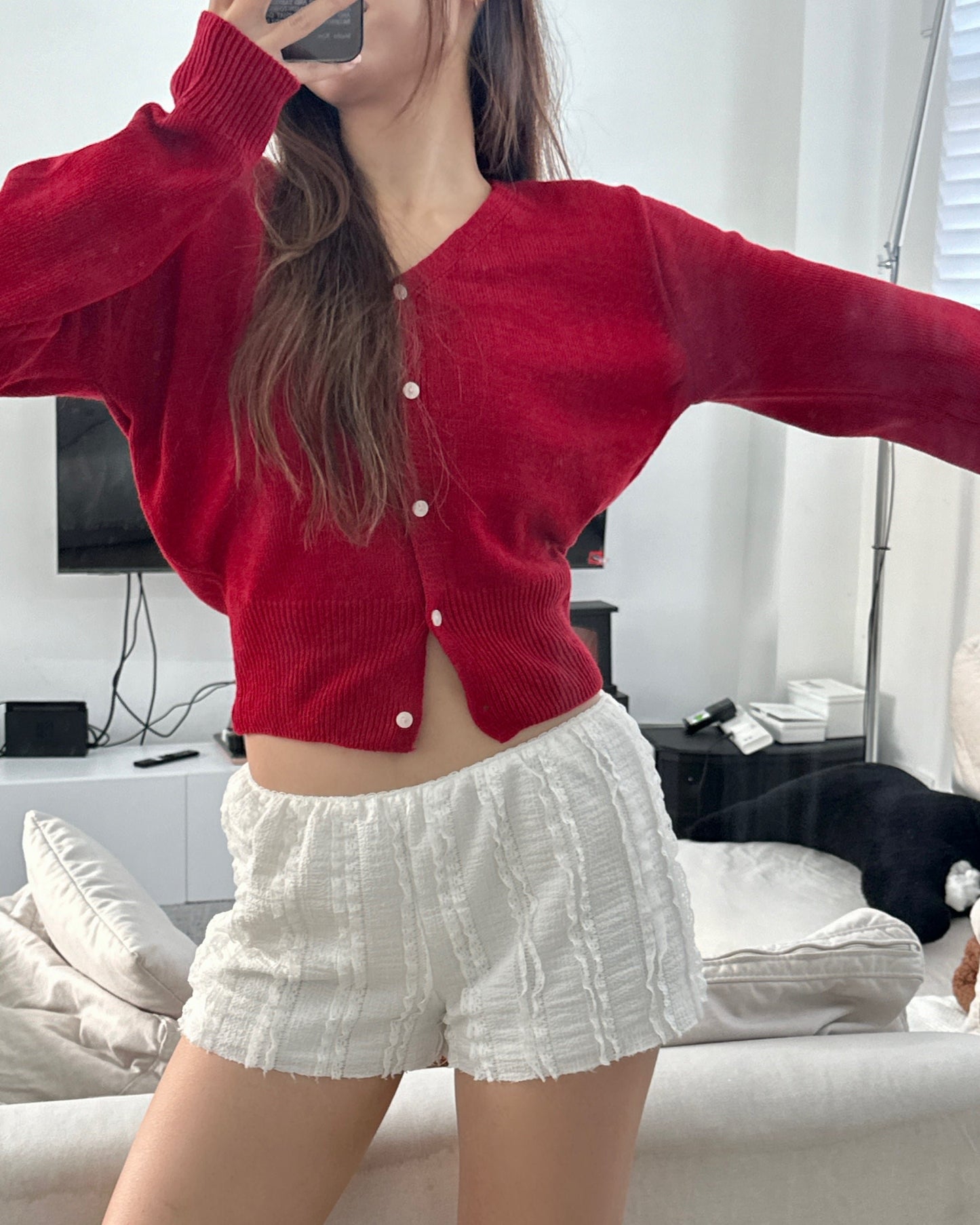 V neck cardigan