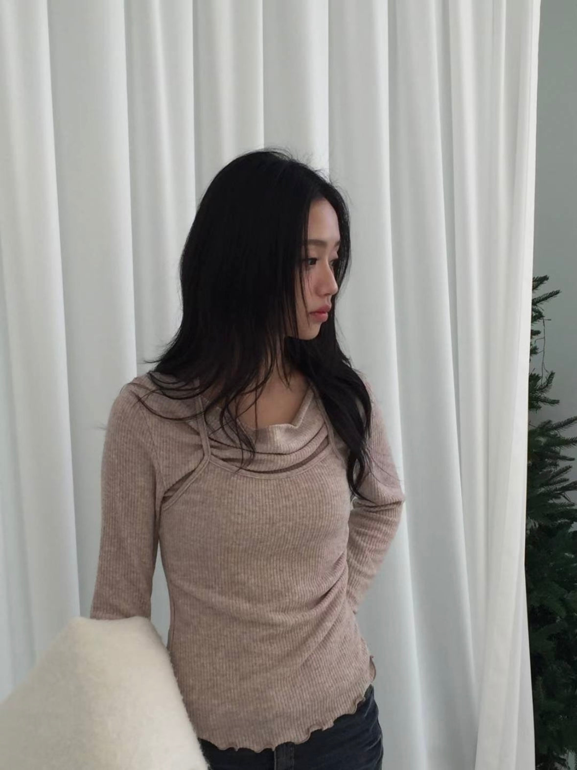 Off shoulder halter top set