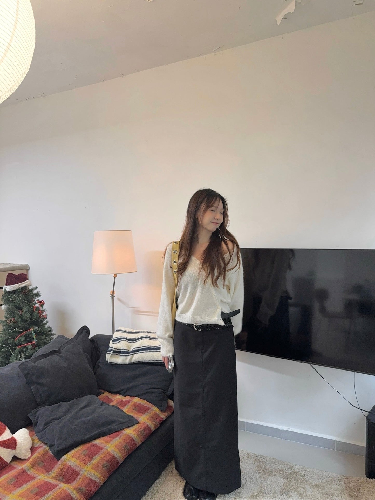 See through button-up Sweater