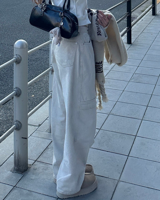 Cargo wide denim