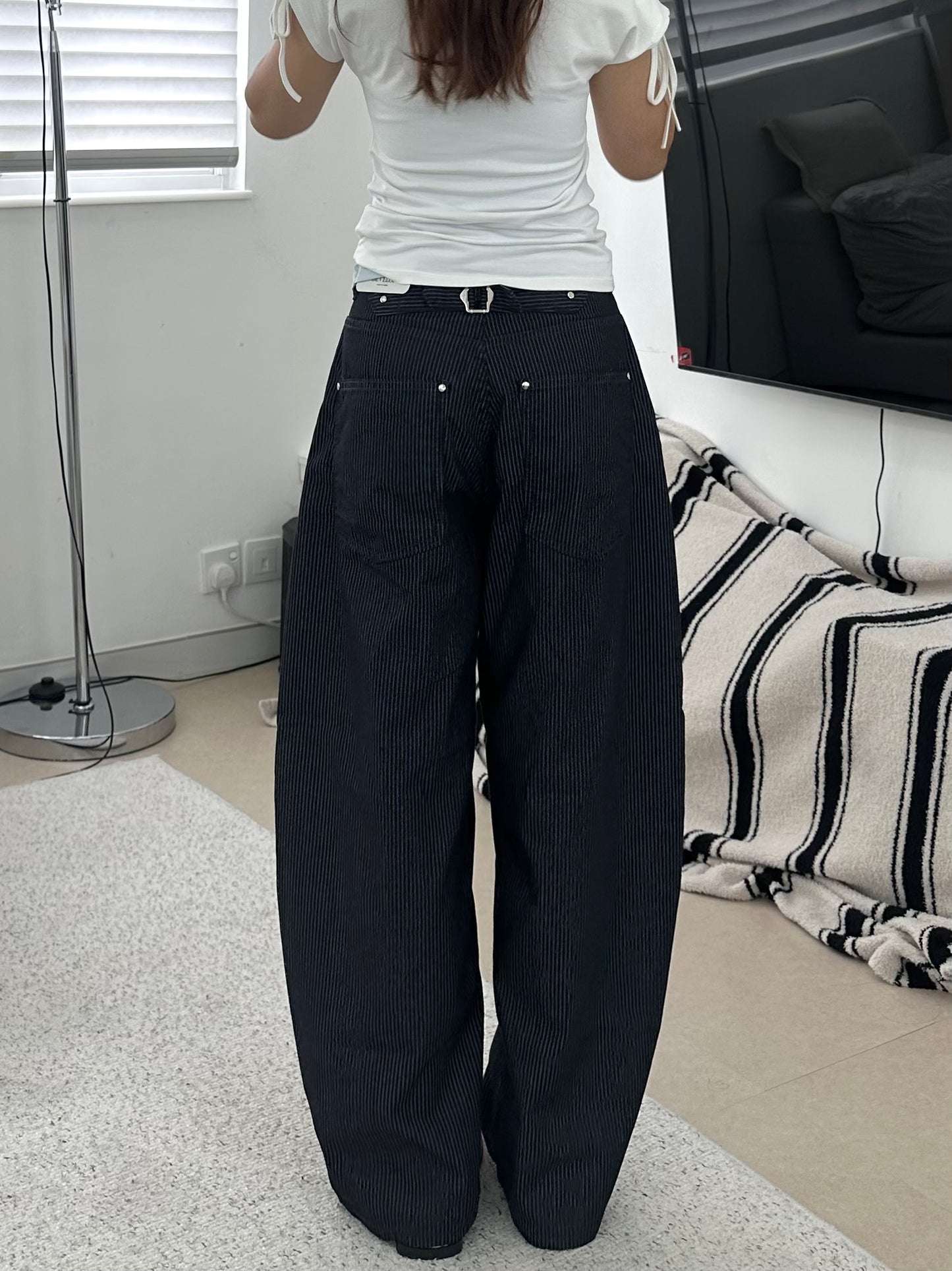 Pinstripe Ballon Pants