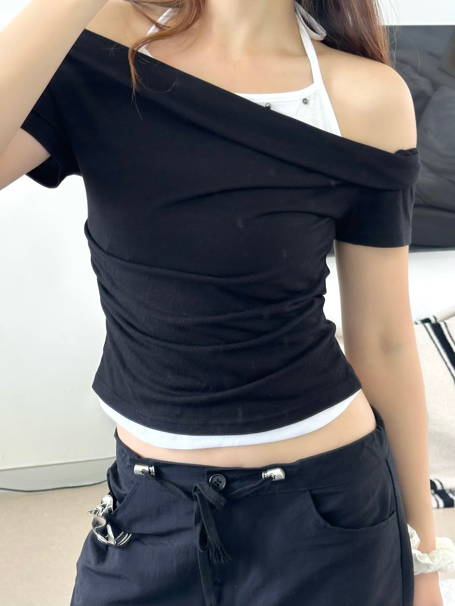 Studded halter top
