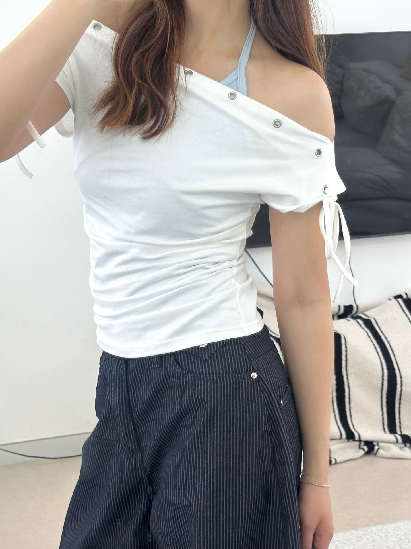Studded Off Shoulder Top